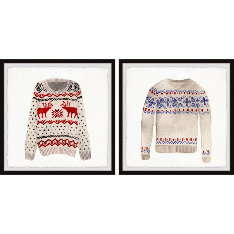 Chandails de Noël Diptyque, H 12 po x l 12 po x P 1,5 po