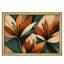 Art floral encadré audacieux avec feuilles orange et vertes pour le salon 26 po x 36 po-1444293174-1444293169