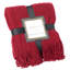 Jeté décoratif - tricot doux 50 po x 60 po avec bords frangés pour une touche douillette à votre espace de vie-55317842