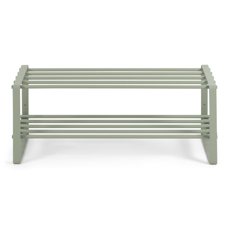 8 Pair Shoe Rack, Green