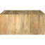 Table basse carrée en bois de manguier, finition naturelle, 39 x 39 po, style rustique pour la vie