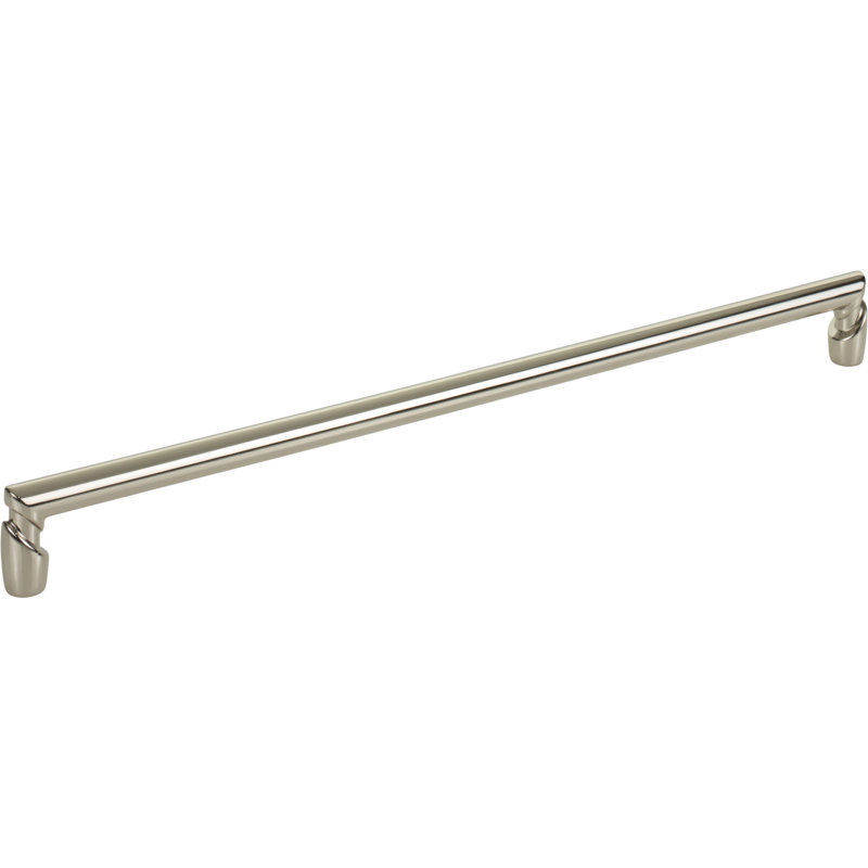Florham Bar Pull, Polished Nickel, 12" Center to Center