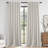 Linen Blackout Curtains, Pinch Pleat Back Tab Full Blackout Drapes Farmhouse Boho Curtains for Window,(Set of 2,With Hooks and Rings)-1784231629-1784231631