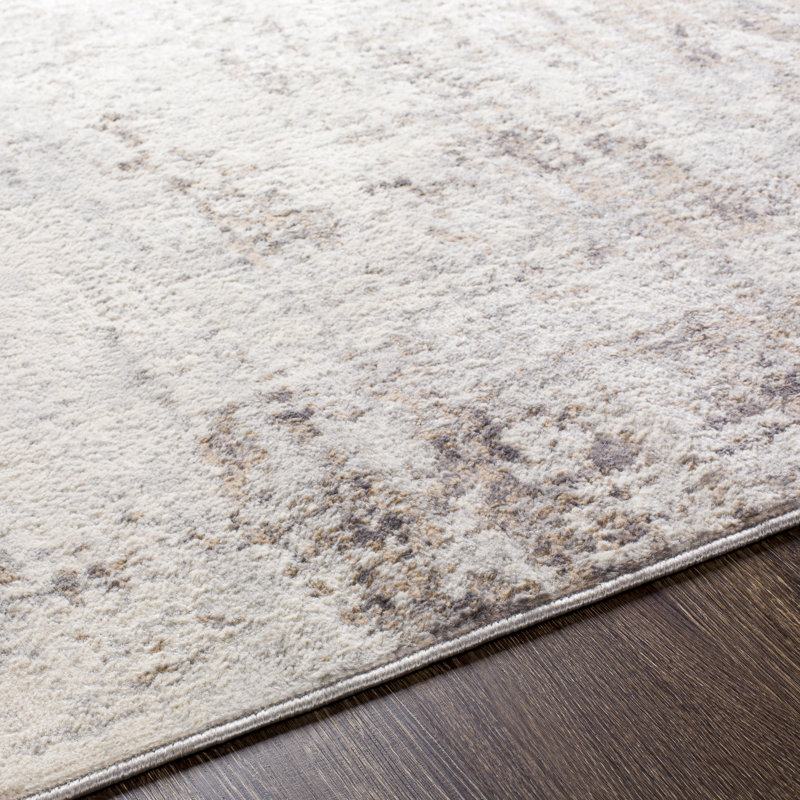 Tapis abstrait tissé à la machine Haisley, Rectangle 5 pi 3 po x 7 pi 1 po