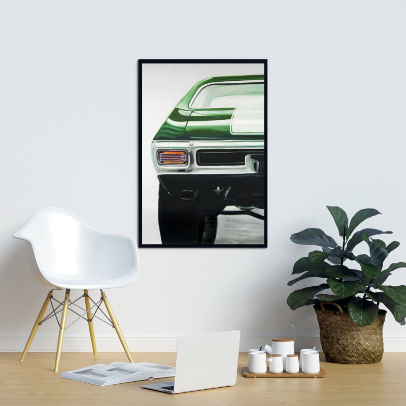 " Classic Dark Green Car "