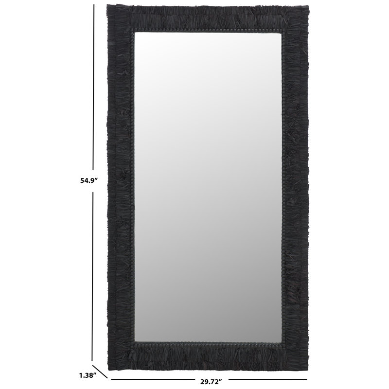 Erjeta Rectangle Wall Mirror, Black