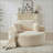 Fluffy Modern Corduroy Sofas, No Assembly Single Sleeper For Home