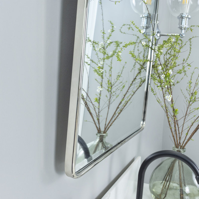 Beveled Pivoting Mirror, Chrome, 30" x 40"