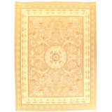French Aubusson Wool Oriental Area Rug in Ivory