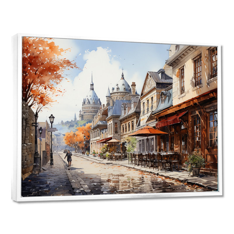 Québec, «French Beauty II», impression sur toile encadrée Québec, 16" H x 32" W, Cadre flottant blanc