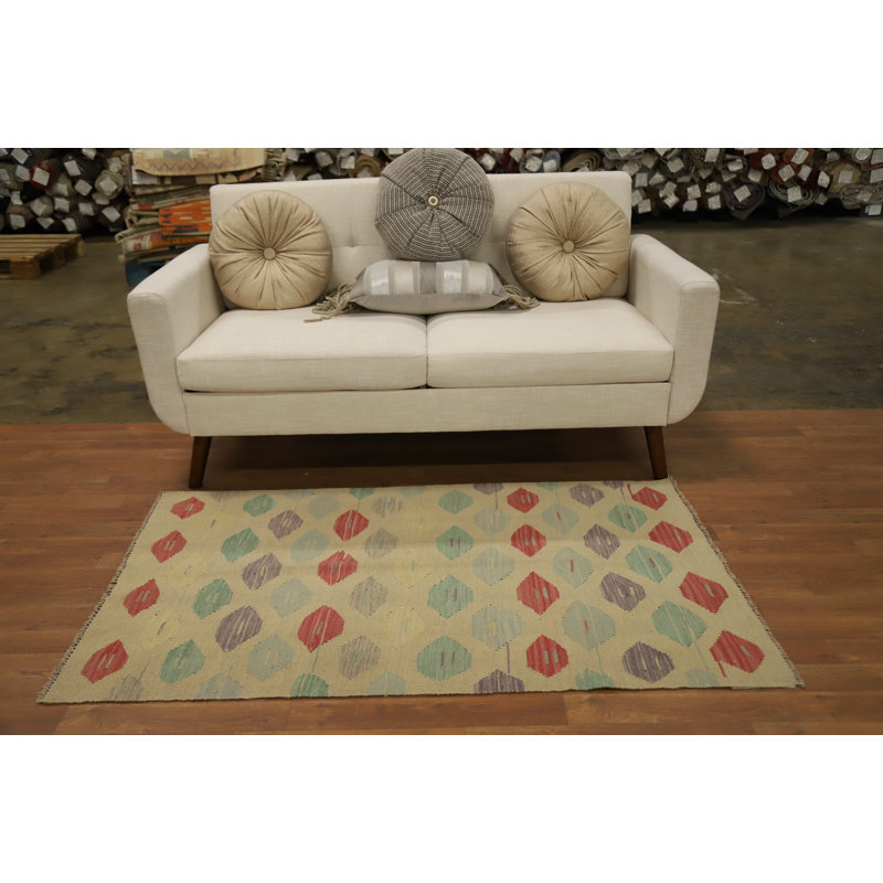 Tapis moderne tissé à la main kilim 3 x 5