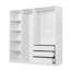 Armoire de rangement sans porte avec tablettes et 3 tiroirs-1355821948