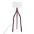 Wishbone Contemporary Floor Lamp With Walnut Wood Base And White Fabric Shade, Perfect For Modern And Stylish Interiors.