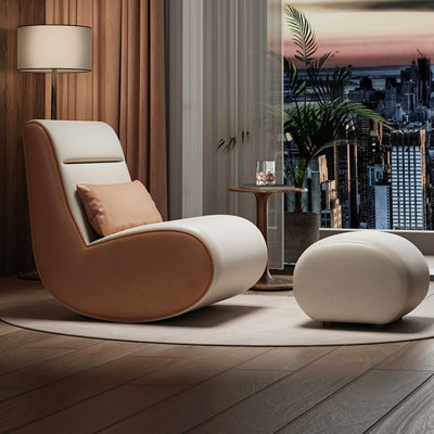 Chaise berçante avec repose-pieds Comfy