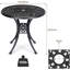 Round Metal Outdoor Balcony Table , 58cm cm W 58cm cm D