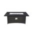 Anjay Rectangle Stone Propane Smokeless Fire Pit Table with Hidden Fuel Tank