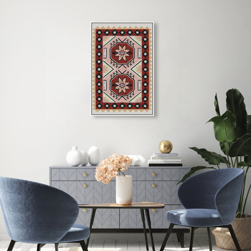 Daylight Damask Print by Oliver Gal, 25"H x 17"W, White Floater Frame