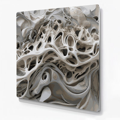 Art mural gris Biomorphic Abstraction 81