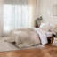 Ensemble de housse de couette 100% coton lavé Solayne avec texture de faux chanvre, couleur unie, fermeture à glissière et attaches de coin-111685169-111685170