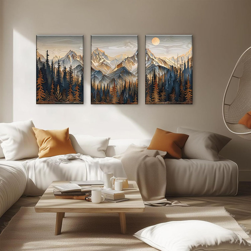 3 Piece Wrapped Canvas Print, 60cm H x 40cm W