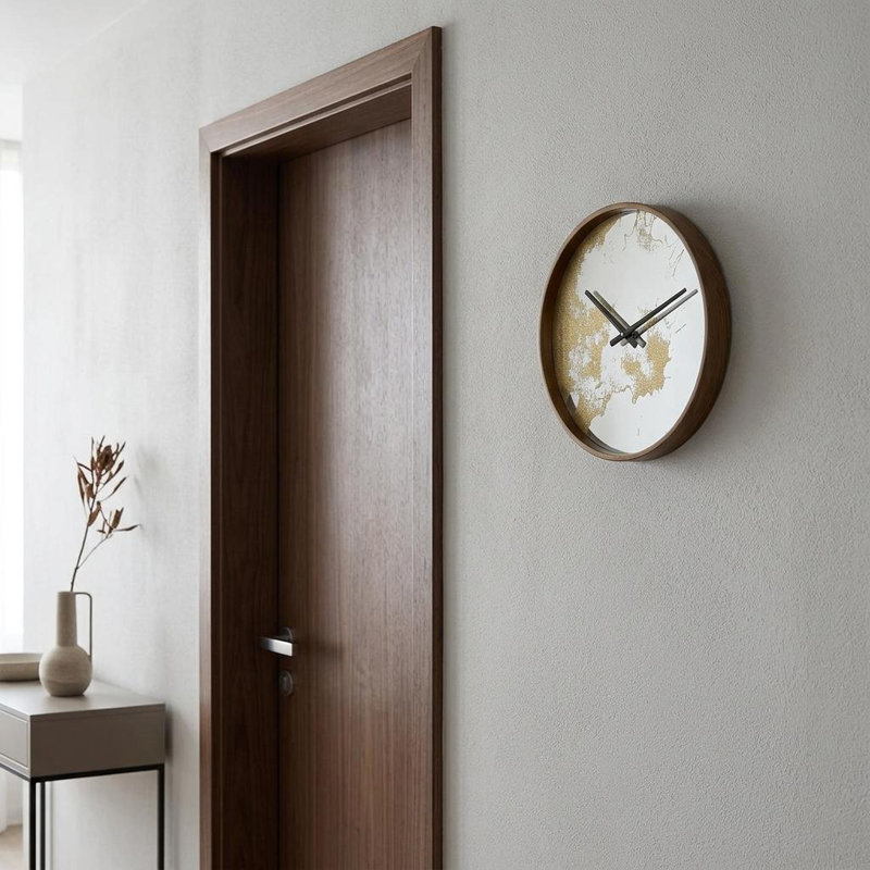 Gold Dust 14" Modern Round Living room Wall Clock