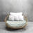 Decorative Indoor Outdoor Waterproof Round Cushion Cover, Patio UV Resistant Seat Cushion Cover-1640745978