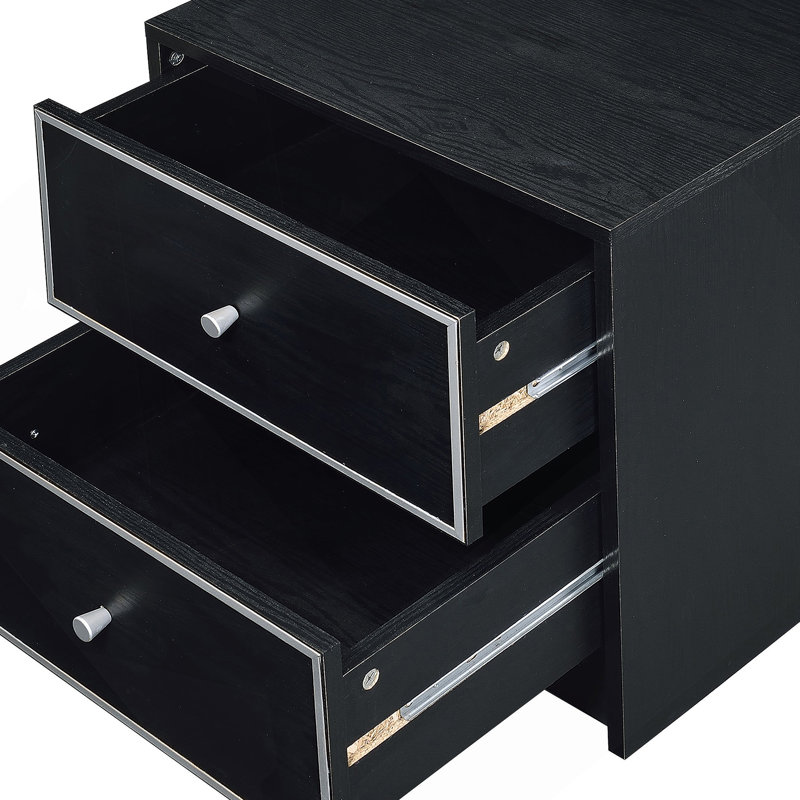 Jabir Black & Silver Accent Table With Variety & Selection