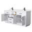 Meuble-lavabo double autoportant de 72 po avec plateau Beckett TK-98262580-98262592-134308370