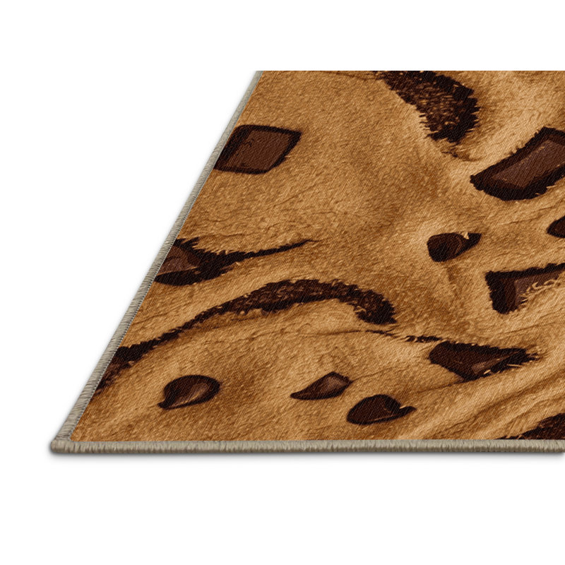 Washable Edible cookie dough Desserts Area Rug, Square 5'