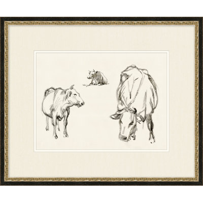 Country Cow Sketches 4 Print