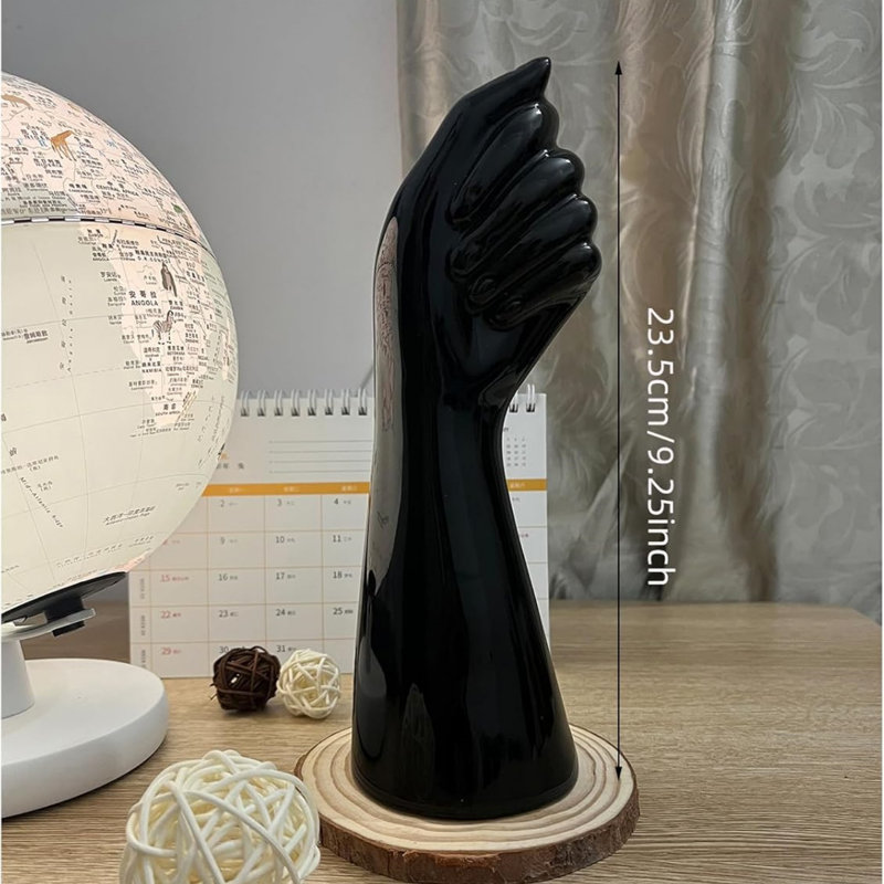 Vase décoratif moderne en forme de main, Noir