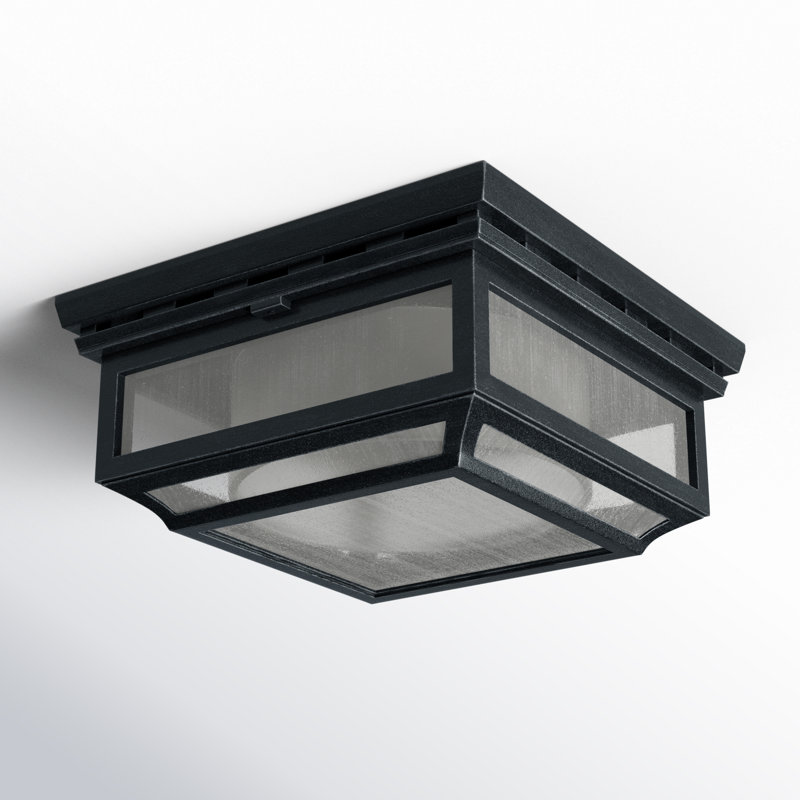 Plafonnier encastré 2 lumières Nisbet, Zinc foncé vieilli
