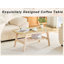 Table basse 39 po en bois massif à double couche
