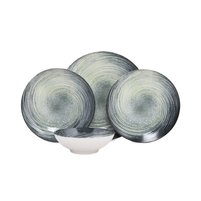 Hedgevale Porcelain China Dinnerware Set 24 Piece - Service for 6