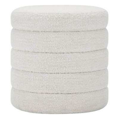 Neroli Upholstered Round Storage Ottoman