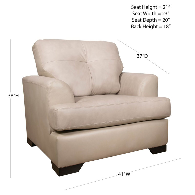 Fauteuil en cuir véritable Dianne
