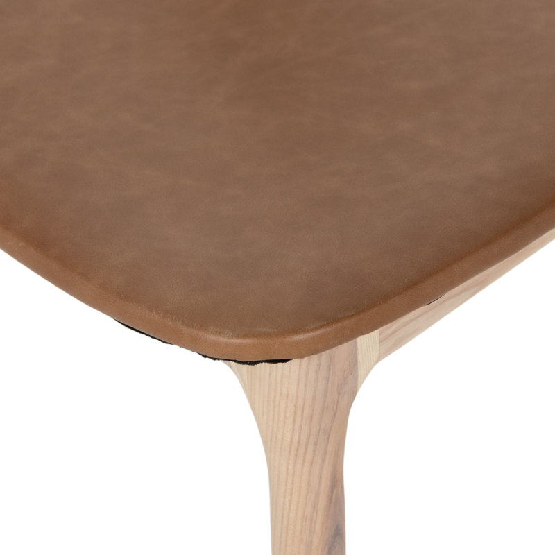 Kayla Leather Dining Chair, Sonoma Butterscotch Top Grain Leather, Natural