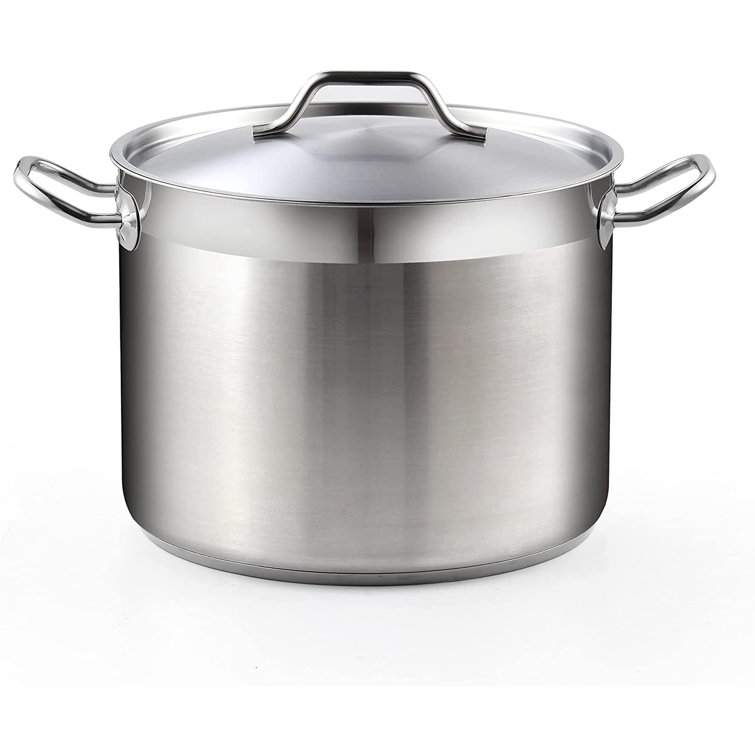 Cooks Standard Dutch Oven Casserole with Lid, 9 Quart Professional  Stainless Steel Stockpots, Silver
