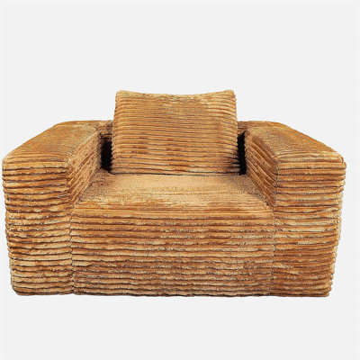Fauteuil à billes pour le salon, canapé-lit simple en mousse avec accoudoirs, canapé-lit pour canapé-lit avec rembourrage en mousse élastique durable et tissu confortable, canapé simple pour chambre / dortoir / salon