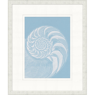 "Graphic Ocean Collection 8" par Hamptons - Peinture encadrée sur papier