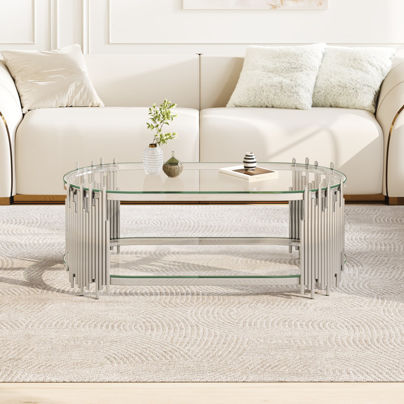 Table basse Modern Modern, Clear/Silver
