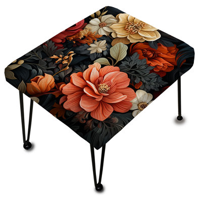 Paradis floral rose et vert tropical - Repose-pieds rectangulaire floral
