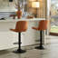 Tabouret réglable contemporain avec sièges pivotants en similicuir, ensemble de 2-510937463