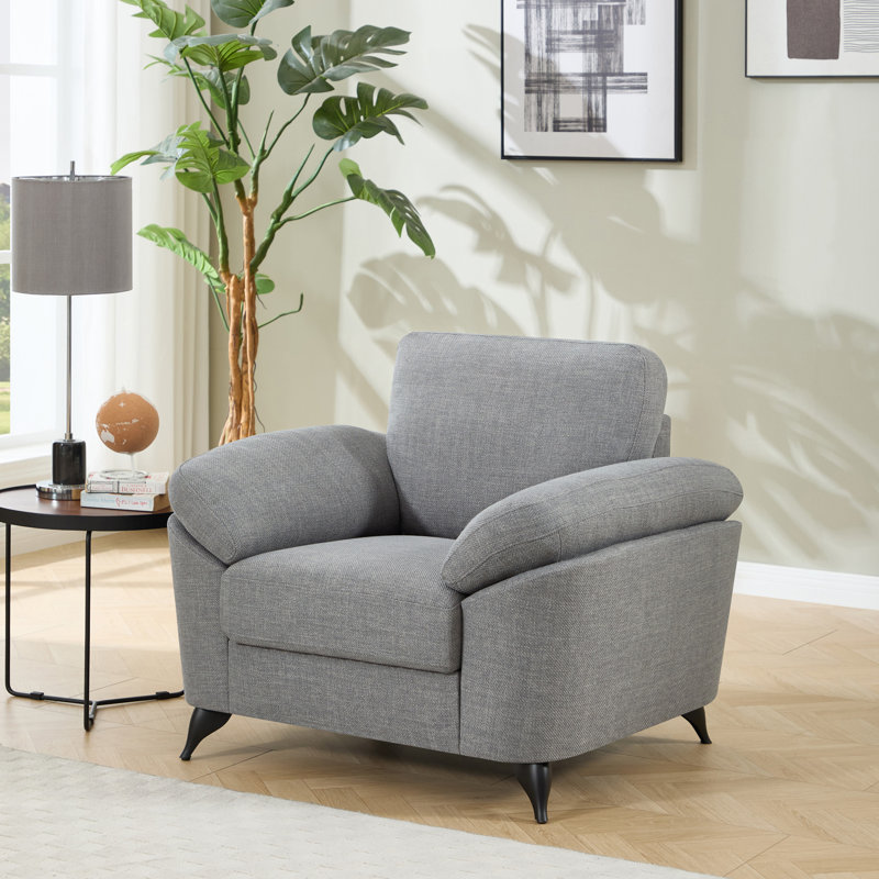Sabita 4 Seater Linen Sofa, Grey
