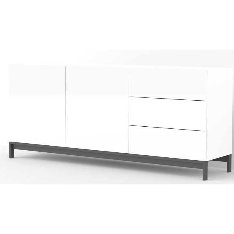 Feliciano 170 Cm Wide 3 Drawer Sideboard, Glossy White