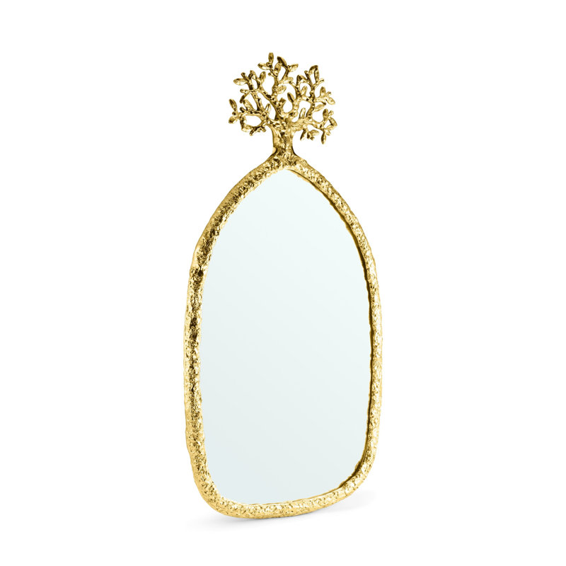 Tree Of Life Metal Wall Mirror, Gold