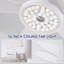 Ventilateur de plafond encastré 36/42/48 po à profil bas avec éclairage et télécommande-647977738-647977737