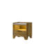 Table de chevet en bois rustique avec éclairage DEL, tablette ouverte, rangement pour tiroir, économiseur d'espace, chambre d'amis, chambre principale, design moderne, lumière décorative, veilleuse