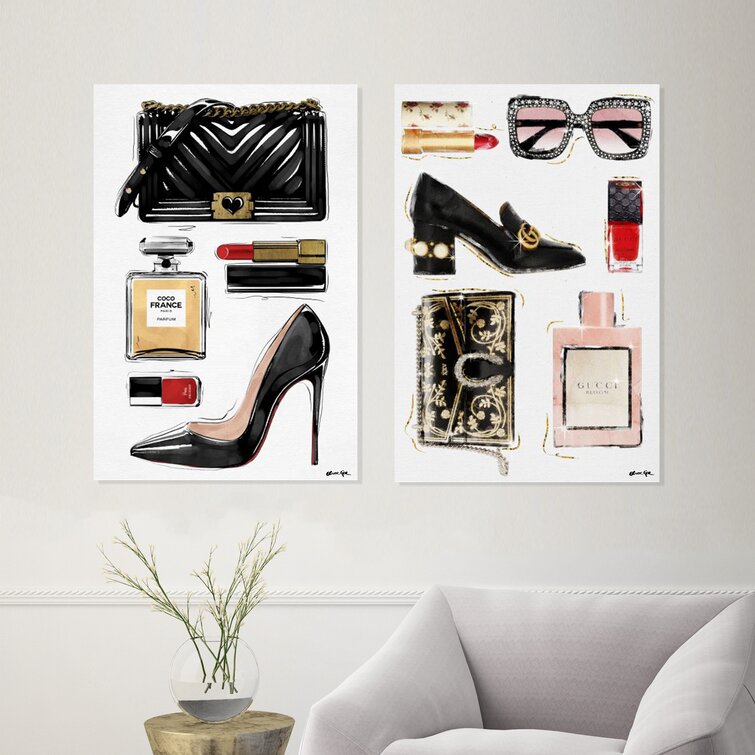 Oliver Gal 'Coco Essentials' Fashion and Glam Wall Art Canvas