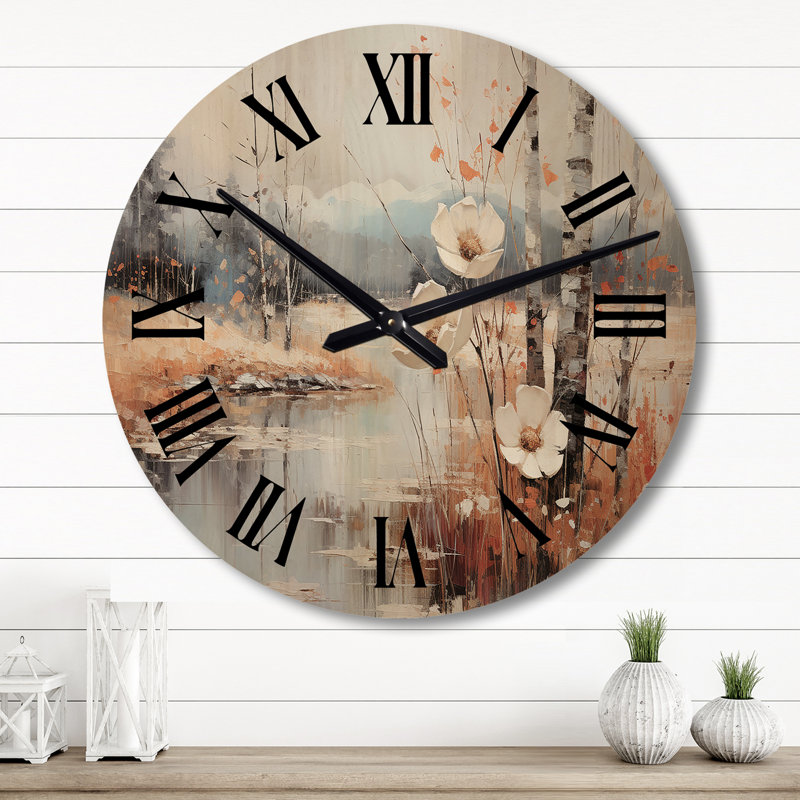 Mccullock Solid Wood Wall Clock, Large